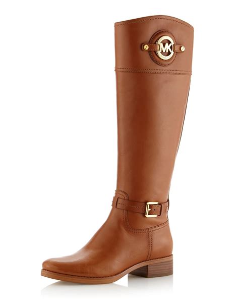 michael kors cognac brown boots corney riding|michael kors ankle boots.